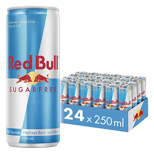 Red Bull Bebida energética sin azúcar, 250 ml, 24 unidades