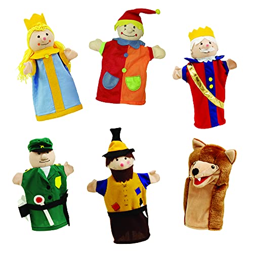 Juego de titeres Roba, figuras de títeres hechas de tela, juego de títeres para manos con 6 personajes, personajes para teatro de guiñol