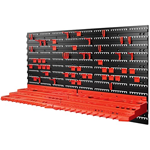 Monzana Panel de Herramientas Estantería de Pared Perforada 95x54cm 54 Piezas Taller Almacenamiento