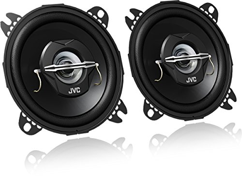 JVC CS-J420X - Altavoces coaxiales para coche (21 W RMS, 45 - 22000 Hz, 10cm (4'), 2 vías), negro