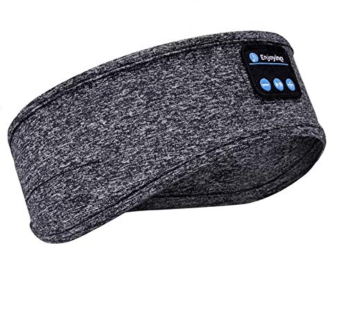 Auriculares Bluetooth V5.0, inalámbricos, deportivos, con altavoces estéreo HD ultrafinos, perfectos para deportes, para dormir de lado, viajes en avión, meditación y relajación.