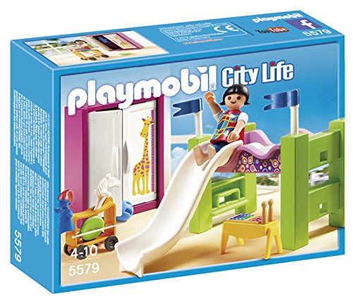 PLAYMOBIL Mansión Moderna de Lujo - Habitación de los niños con litera y tobogán, playset (5579)