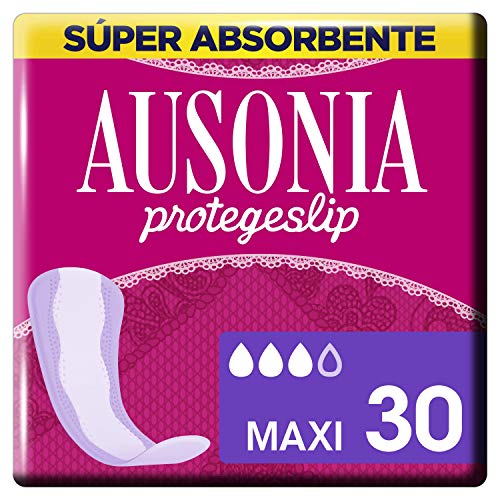 Ausonia Maxi Protegeslips 30 Unidades, Sistema No Olor, Máxima Protección Diaria