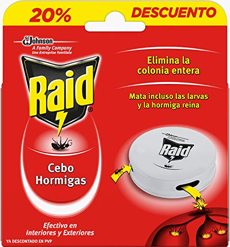 Raid ® Cebos - Trampa antihormigas, elimina la colonia de hormigas entera, efectivo en Interiores y Exteriores
