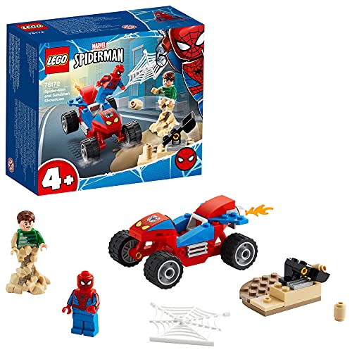 LEGO 76172 Spider-Man Batalla Final Entre Spider-Man y Sandman, Set de Construcción con Coches de Carrera para Niños a Partir de 4 Años