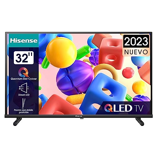 Hisense 32A5KQ QLED Quantum Dot Colour, Smart TV, 32 Pulgadas, DTS HD, Modo Juego, Entrada Tipo C, Peana con Doble posición, función Compartir en el televisor (Nuevo 2023)