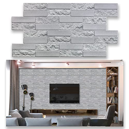 Paneles de pared de PVC 3D azulejos decorativos revestimiento (10, Plata)