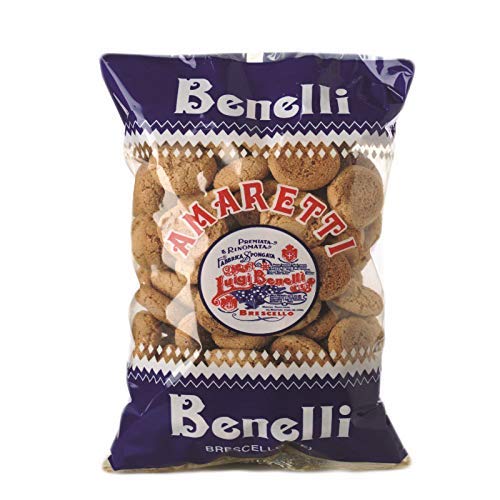 Benelli- Amaretti - Galletas- Bollos de Almendras Molidas- Producto Italiano por Excelencia- 300 Gramos