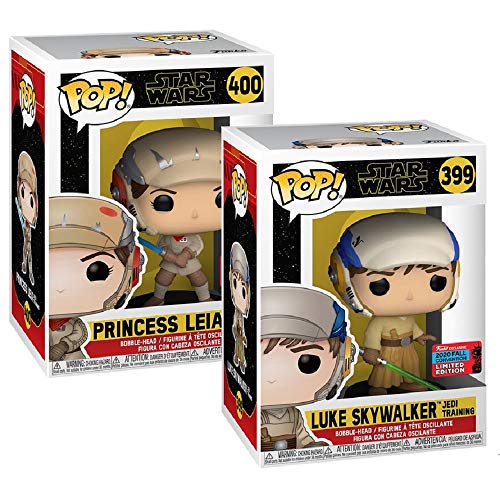 Funko 53117 Pop! Star Wars - Luke Skywalker & Princesa Leia Jedi Training Pack doble (NYCC 2020 Exclusives) #399 & #400