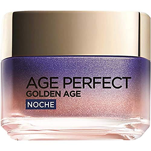 L'Oréal Paris Age Perfect Golden Age Crema de Noche Fortificante, Antiflacidez y Luminosidad, Pieles Maduras, 50 ml