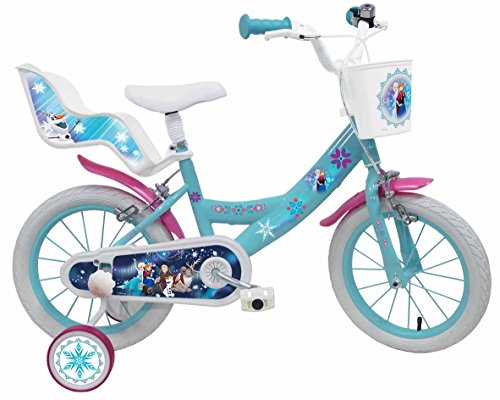 Disney - Bicicleta infantil, color blanco y azul, tamaño 10'