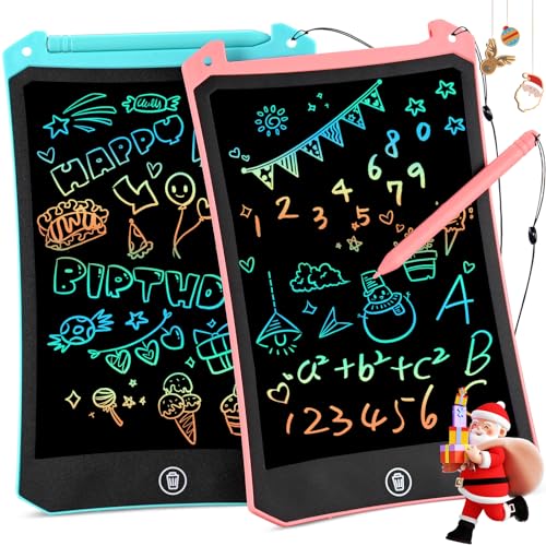RaceGT 2PCS Tableta Escritura LCD Color 8.5'' Pizarra Magica Infantil, Tableta Escritura Niños, Tableta Gráfica LCD, Juguete Infantil para niñas 2 3 4 5 6 años