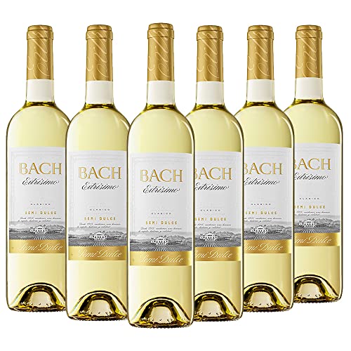 BACH Viña Extrísima - Vino Blanco Semidulce - 6 botellas 0,75 L