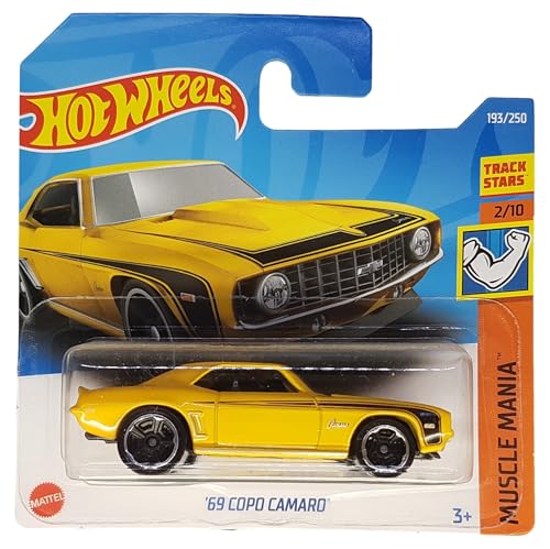 Hot Wheels - ´69 Copo Camaro - Muscle Mania 2/10 - HCX82 - Short Card - Track Stars - Amarillo - Mattel 2022