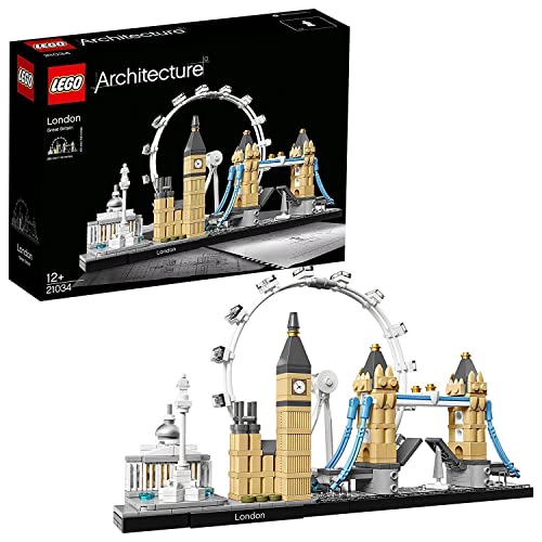 LEGO 21034 Architecture Londres, Set de Construcción Creativa, London Eye, Big Ben, Tower Bridge, Maqueta Coleccionable, Multicolor