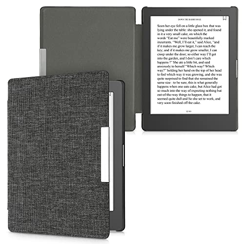 kwmobile Funda Compatible con Kobo Aura Edition 1 - Carcasa de Tela para e-Reader - Case Plegable Tipo Libro para e-Book