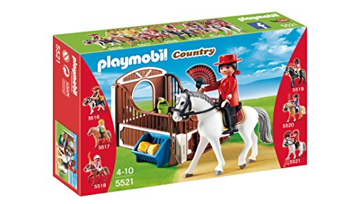 Playmobil Coleccionables - Country Caballo Andaluz con Establo Playsets (Playmobil 5521)