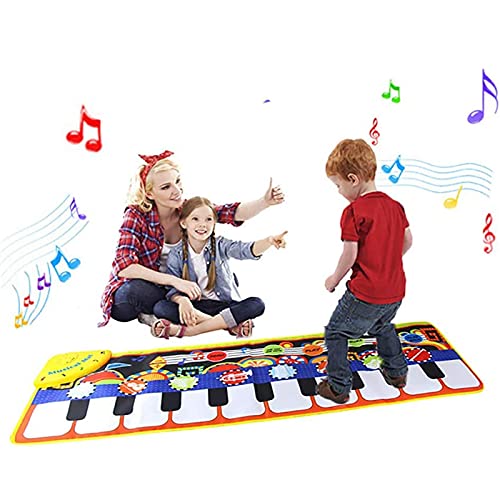 GZMY Juguetes para Niñas de 1 a 6 Años Niños Niños Pequeños Bebés Niños, Regalos para Niños de 6 a 24 Meses Niños Música de Piano Alfombrilla de Baile con 19 Teclas Alfombrilla de Piano