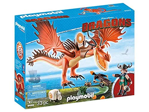 PLAYMOBIL DreamWorks Dragons 9459 Garfios y Patán Mocoso, A partir de 4 años