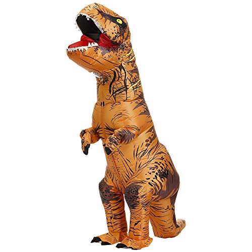 JASHKE Traje Inflable Disfraces De Dinosaurios Disfraz de Halloween Vestido Elegante para Adultos