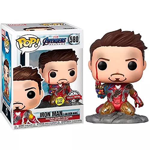 Funko POP! Marvel: Avengers Endgame - I Am Iron Man - Metálico - Brilla En La Oscuridad - Figuras Miniaturas Coleccionables Para Exhibición - Idea De Regalo - Mercancía Oficial - Fans De Movies