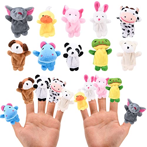 10 Piezas Animales de Dedos Dibujos animados Muñecos Dedo Lindo Felpa Marioneta de dedo de animales Marioneta de mano de muñeca de terciopelo bebé Marionetas Dedo Juguetes por Niños Educativo