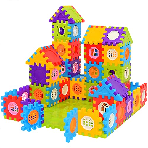 Bloques de construcción entrelazados 160 Piezas Jumbo Toy Building Kits - Juguetes de construcción para niños pequeños y niños