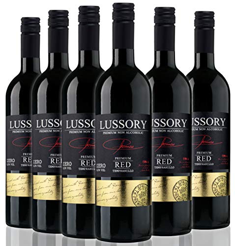 Vino Tinto 0,0 SIN ALCOHOL - LUSSORY PREMIUM Red Tempranillo | Caja de 6 x 0,75 cl