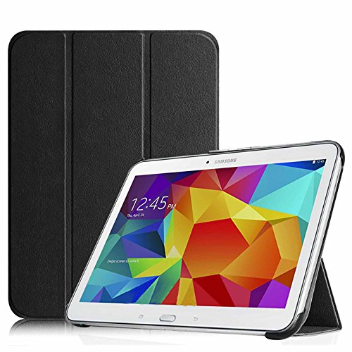FINTIE SlimShell Funda para Samsung Galaxy Tab 4 10.1' - Súper Delgada y Ligera Carcasa con Función de Soporte y Auto-Reposo/Activación para Modelo SM-T530/T535, Negro
