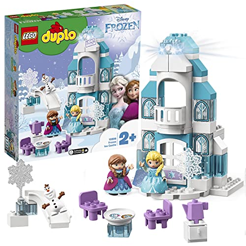 LEGO 10899 Duplo Disney Frozen: Castillo de Hielo, Juguete Educativo para Niños de 2 Años o Más, con Mini Muñecas Elsa y Anna, Set de Construcción