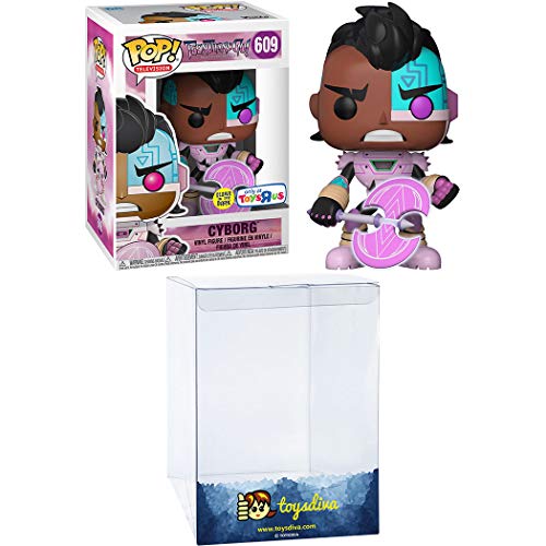 Cyborg [Glow-in-Dark] (Toys R Us Exc): Funk o Pop! TV Vinyl Figure Bundle with 1 Compatible 'ToysDiva' Graphic Protector (609 - 28681 - B)