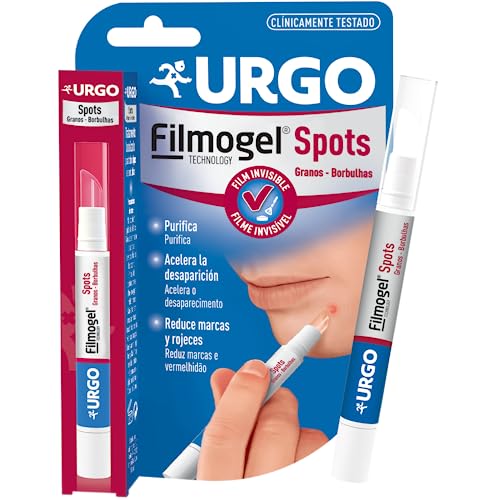 Urgo - Spots Filmogel - Acelera la desaparición de granos - Forma un film invisible, purifica la piel, y evita marcas - Stick de 2ml, 150 aplicaciones