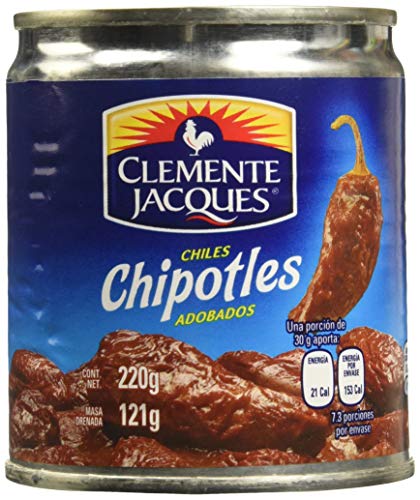MexGrocer Clemente Jacques Chipotle Peppers in Adobo Sauce 210 g (Pack of 3)
