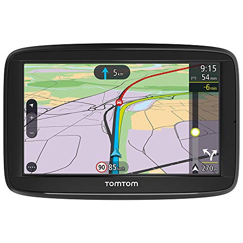 TomTom Via 52 - Navegador GPS (5' Pantalla Táctil, Resolución de 480 X 272 Pixeles, Memoria de 16 GB, Ranura para Tarjeta Microsd, Conector USB), Negro (Versión Española)