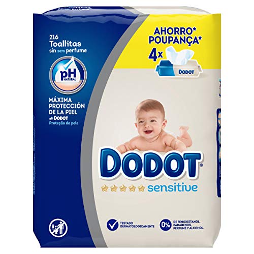 DODOT Sensitive toallitas para bebés pack 216 uds