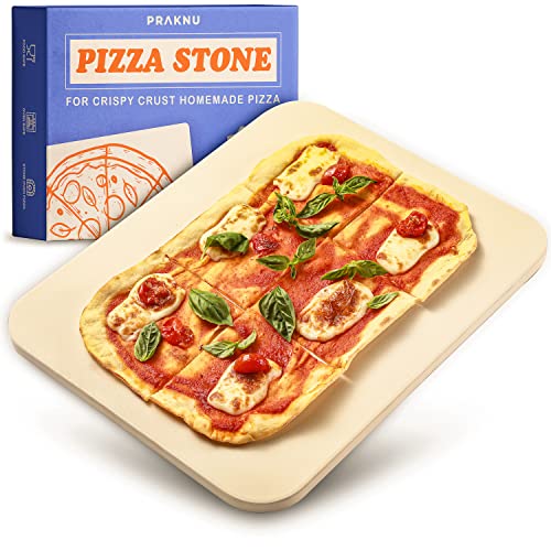 Piedra para Pizza Horno Rectangular - Piedra Refractaria para Parrilla y Barbacoa - Rectangular 38x30cm - para una Masa Crujiente
