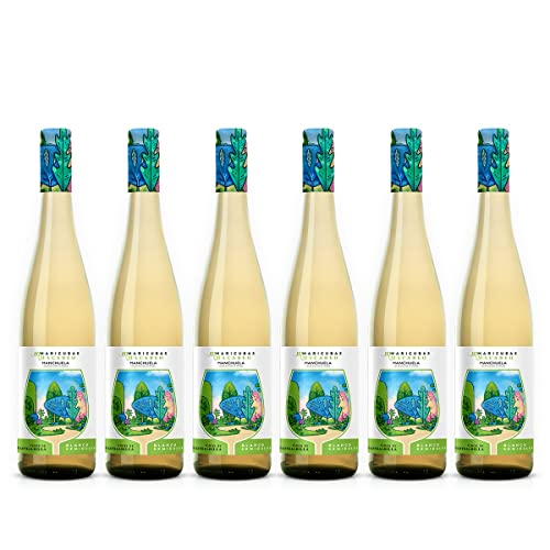 Maricubas Vino blanco semidulce - Macabeo 100% desde Fuentealbilla. Botella 75cl [Pack 6 Botellas]