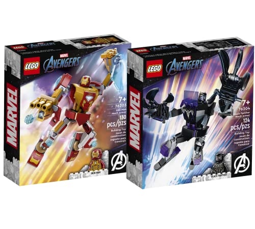 Collectix Lego Marvel Avengers 76204 Black Panther Mech 76203 - Juego de cartas de Iron Man