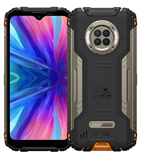 DOOGEE S96 GT IR Visión Nocturna Smartphone Resistente, Helio G95 8GB+256GB, Cámara Cuatro 48MP (Cámara Frontal 32MP), 6.22'' IP68 Móvil Antigolpes, Batería 6350mAh(Carga Inalámbrica) GPS NFC Naranja
