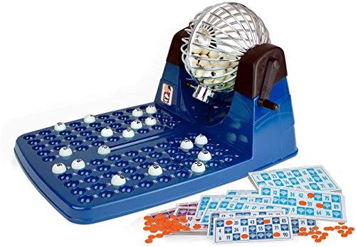 Chicos - Bingo Lotería automática 3XL con 72 cartones y 90 Bolas imborrables, 30 x 42 x 23 cm, Incluye fichas de Juego, (Fábrica de Juguetes 20905), Multicolor, 72 Cartones