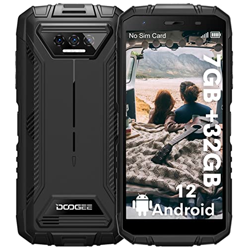 DOOGEE S41 Pro [2022] Movil Resistente Agua y Golpes, 6300mAh Batería, Android 12, 7GB +32GB, Telefono Movil Libre 4G, Triple Cámara de 13MP, 5.5 Pulgadas Moviles Antigolpes, NFC/Face ID/GPS, Negro