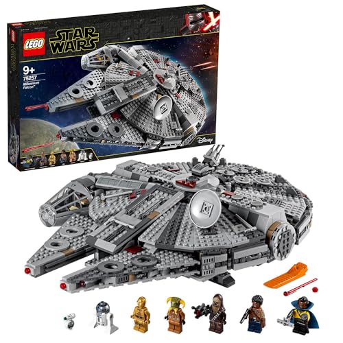 LEGO Star Wars Halcón Milenario, Nave Estelar de Juguete con Mini Figuras R2-D2, Chewbacca y Lando, Regalo para Niños y Niñas de 9 Años o Más y Fans de la Película El Ascenso de Skywalker 75257