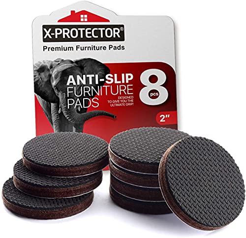 Pies antideslizantes X-PROTECTOR – Primero almohadillas antideslizantes - 8 piezas 50 mm patas de goma - protectores de goma para patas – ideales protectores de piso - mantén tus muebles en su lugar