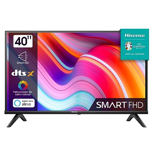 Hisense 40A4K(40') 1080p Smart TV Full HD, con Natural Colour Enhancer, DTS Virtual X, Alto Contraste, Modo Juego, VIDAA U6, HDMI, WiFi (2023)