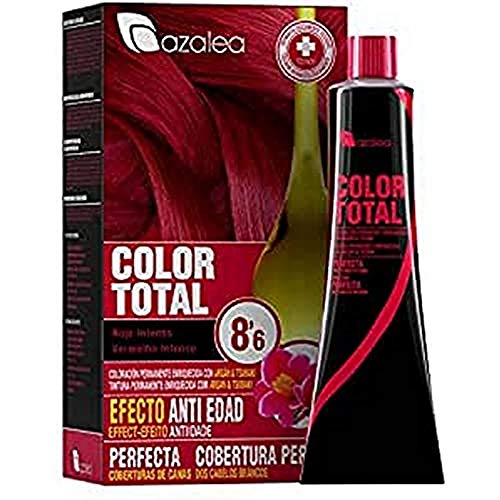ALEA - Tinte Pelo Mujer - Color Total - Nº 8.6 - Color Rojo Intenso - Coloración Permanente en Crema - Aceite Argán y Tsubaki - Cobertura Total de Canas - Aclara 3 Tonos en Cabellos Naturales