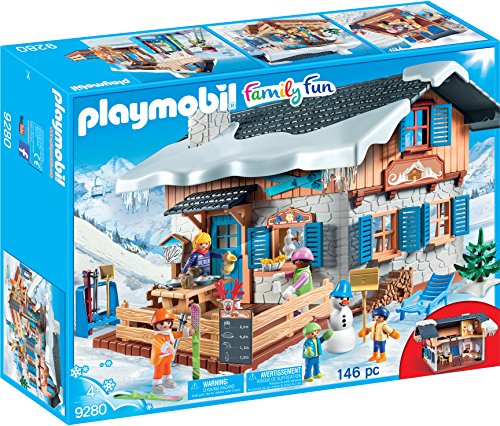 PLAYMOBIL - Family Fun, Cabaña de Esquí, a partir de 4 años, 9280