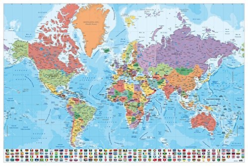 Grupo Erik Editores, S.L. - Póster mapa mundo-e grupo erik