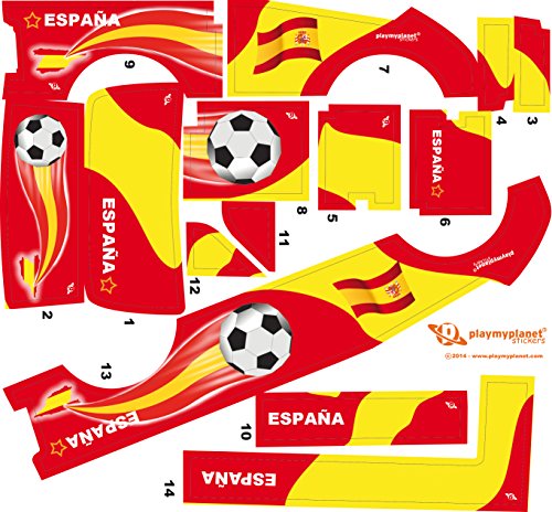 Stickers Adhesivos de Playmyplanet Fútbol España Compatibles con Playmobil Mini Bus 5267