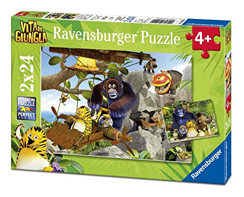 Ravensburger- Puzzle 2 x 24 Piezas, La Panda de la Selva (07805)