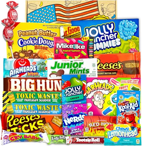 American Candy Box - American Candy and Chocolate Hamper Box - USA Sweets - Cumpleaños, Semana Santa, Día de la Madre, Rellenos de Pascua - Heavenly Sweets